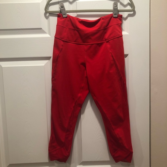 Zella Red Mesh Leggings - Picture 5 of 9